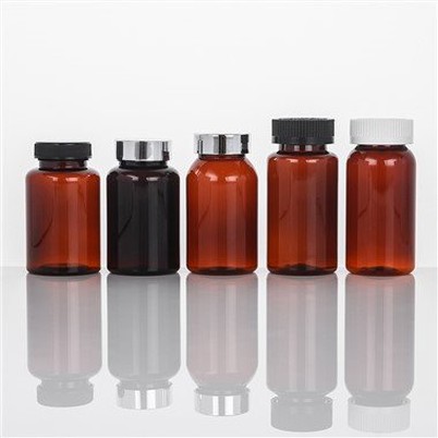 بطری پلاستیکی کهربا برای ویتامین ها